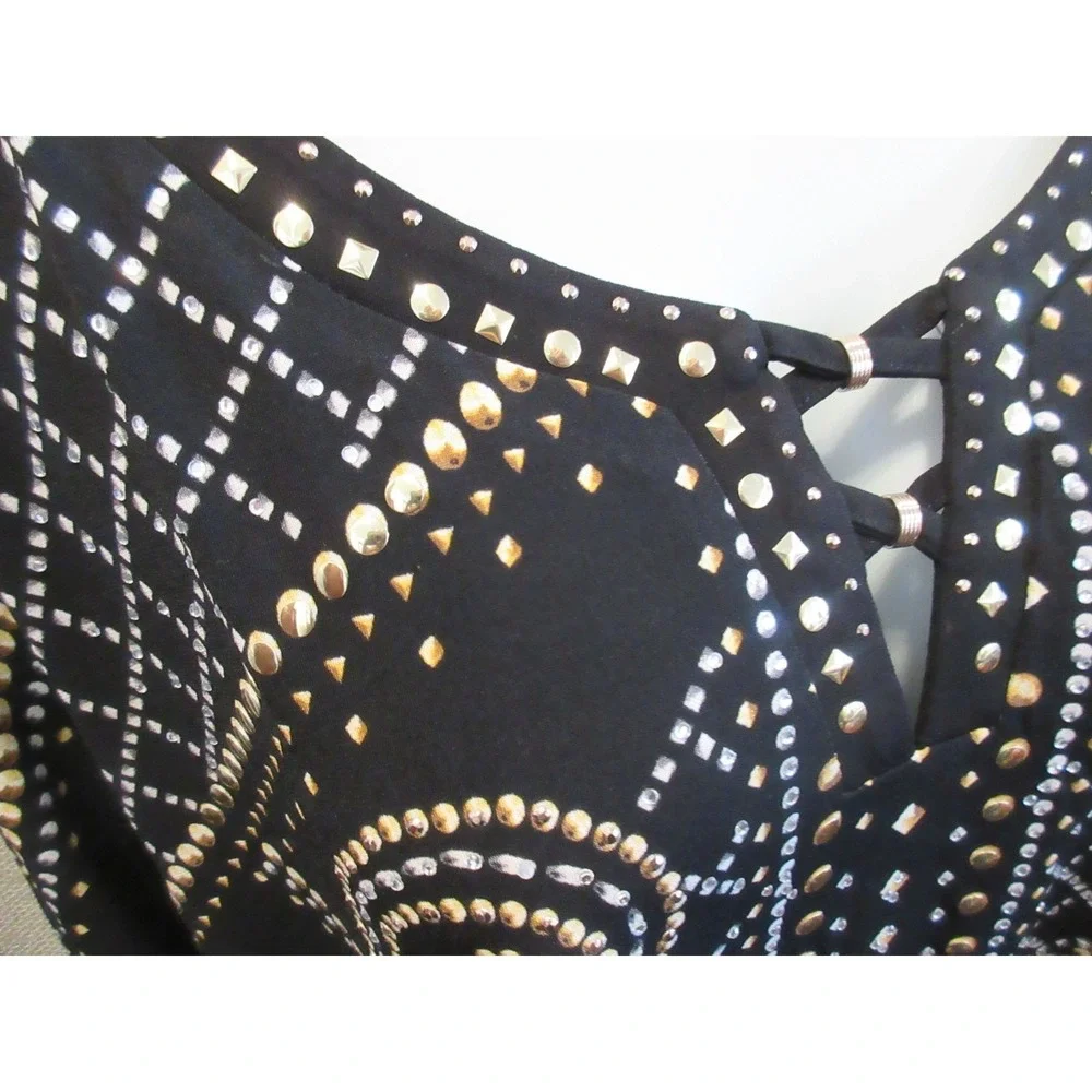 JM Collection Woman Party Time Stud Splendor Blouse Size 3X - Picture 2 of 6